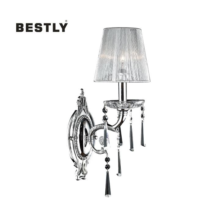 Moderne Crystal Wall Lamps & Sconces With Shades